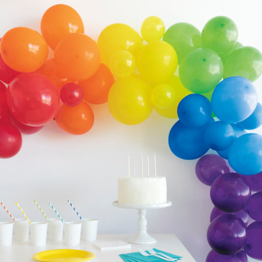 DIY Balloon Garland, Rainbow