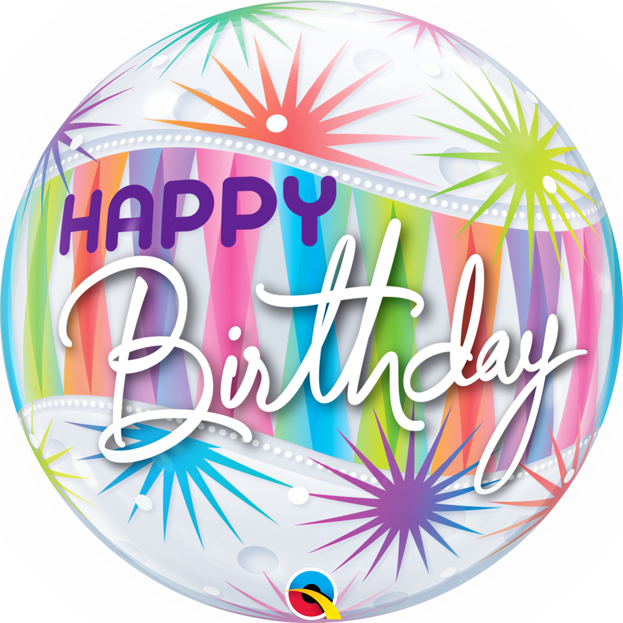 Birthday Sorbet Starblast Bubble Balloon - PartyFeverLtd