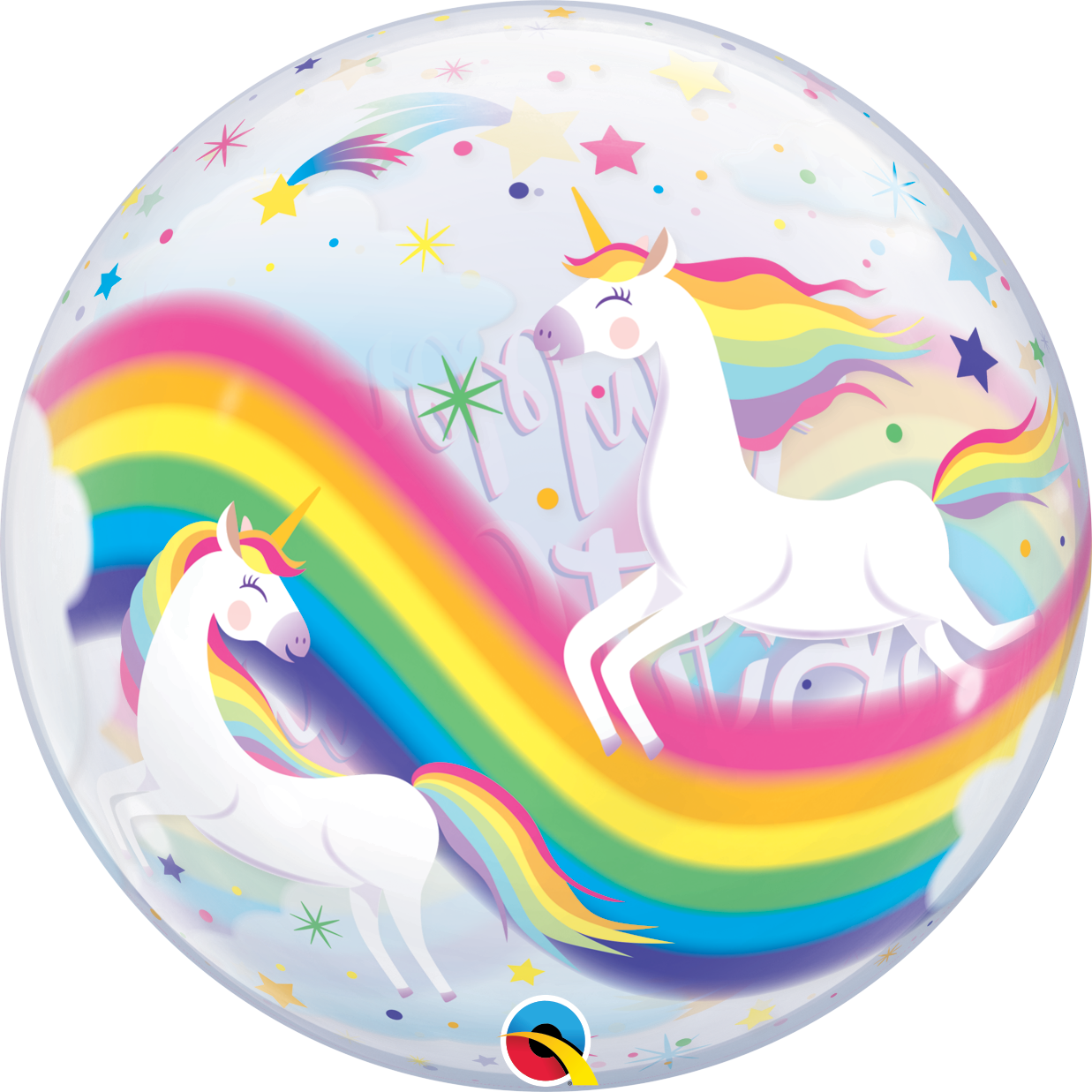Unicorn Birthday Bubble Balloon