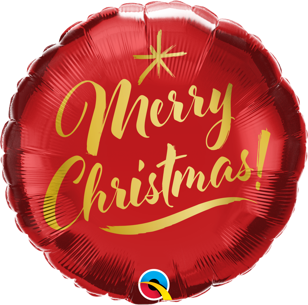 Mini Christmas Gold Script Balloon