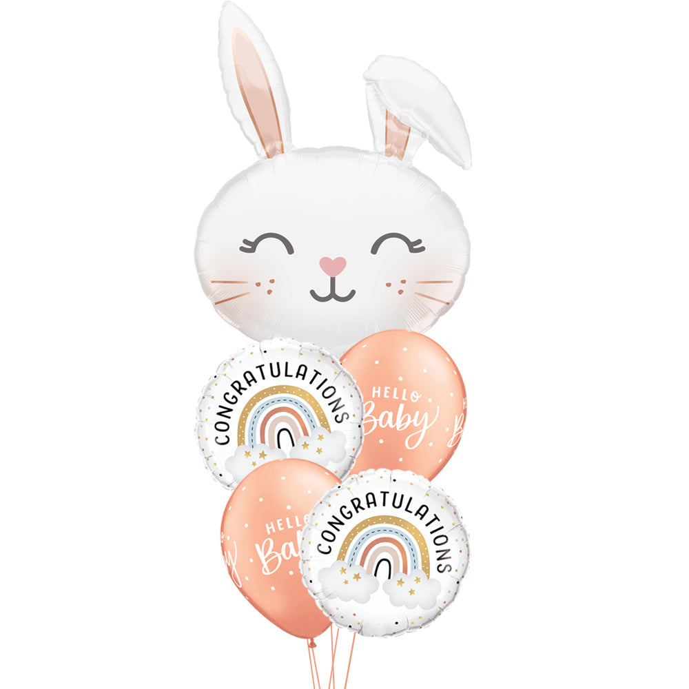 Giant Flopsy Bunny Balloon Baby Balloon Bouquet Party Fever