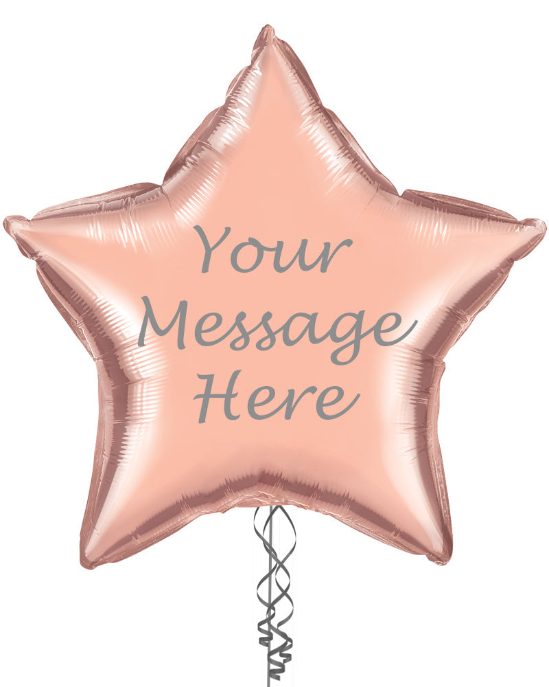 Personalised 20" Rose Gold Star Balloon