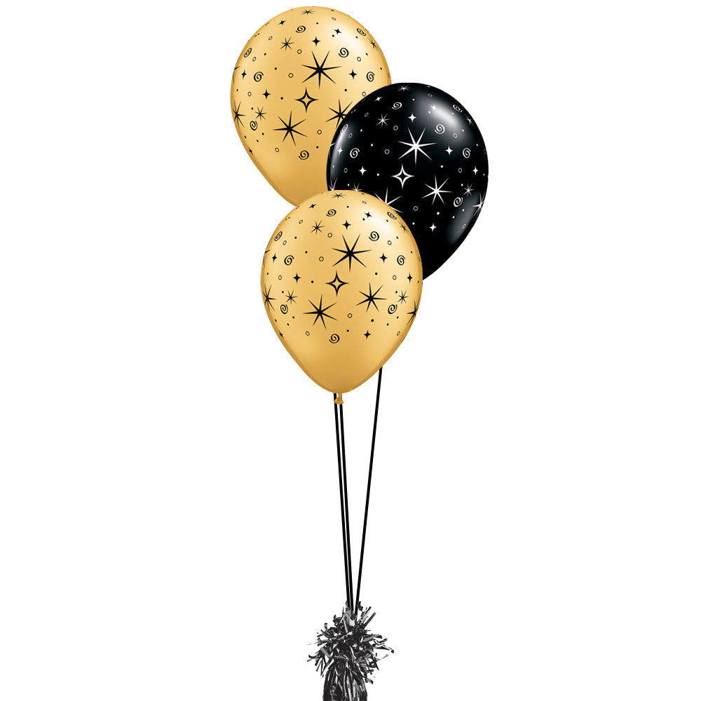 Gold & Black Stars Table Bouquet