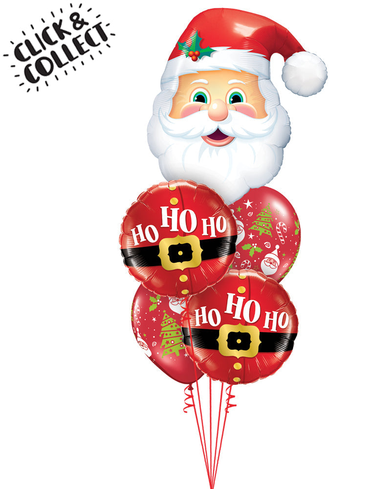Classic Jolly Santa Balloon Bouquet - PartyFeverLtd