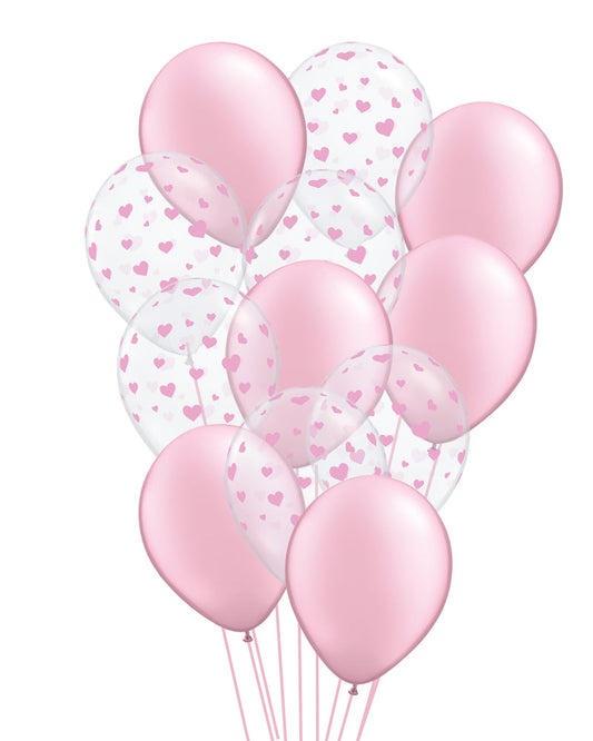 Blushing Heart Balloons - PartyFeverLtd