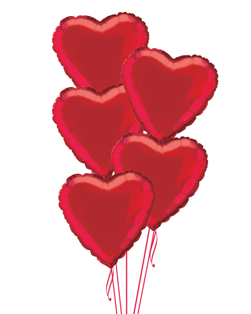 Red Heart Balloons - PartyFeverLtd