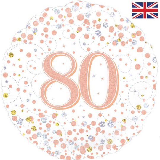 Rose Gold Fizz 80th Balloon