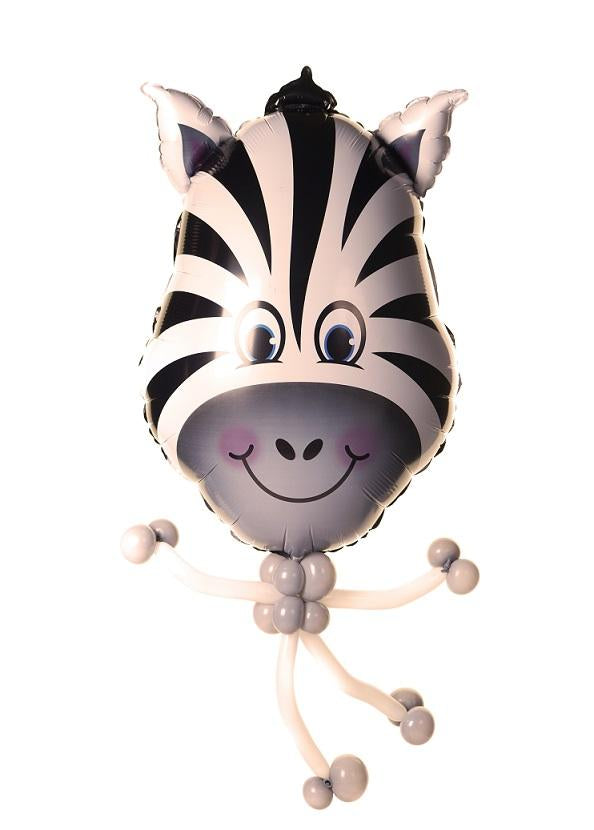 Zebra Balloon Bobble Head - PartyFeverLtd