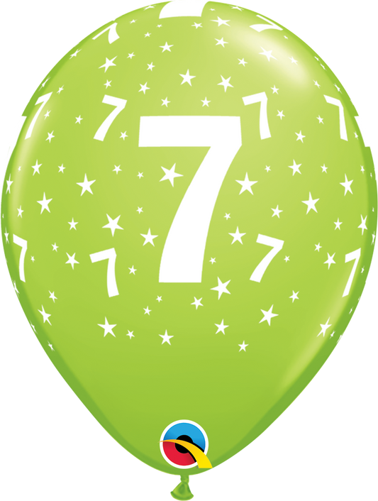 7th Birthday Balloons Pk6