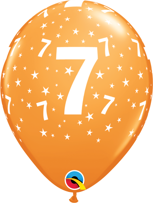 7th Birthday Balloons Pk6