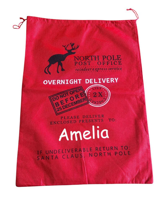 Personalised Santa Sack, Reindeer