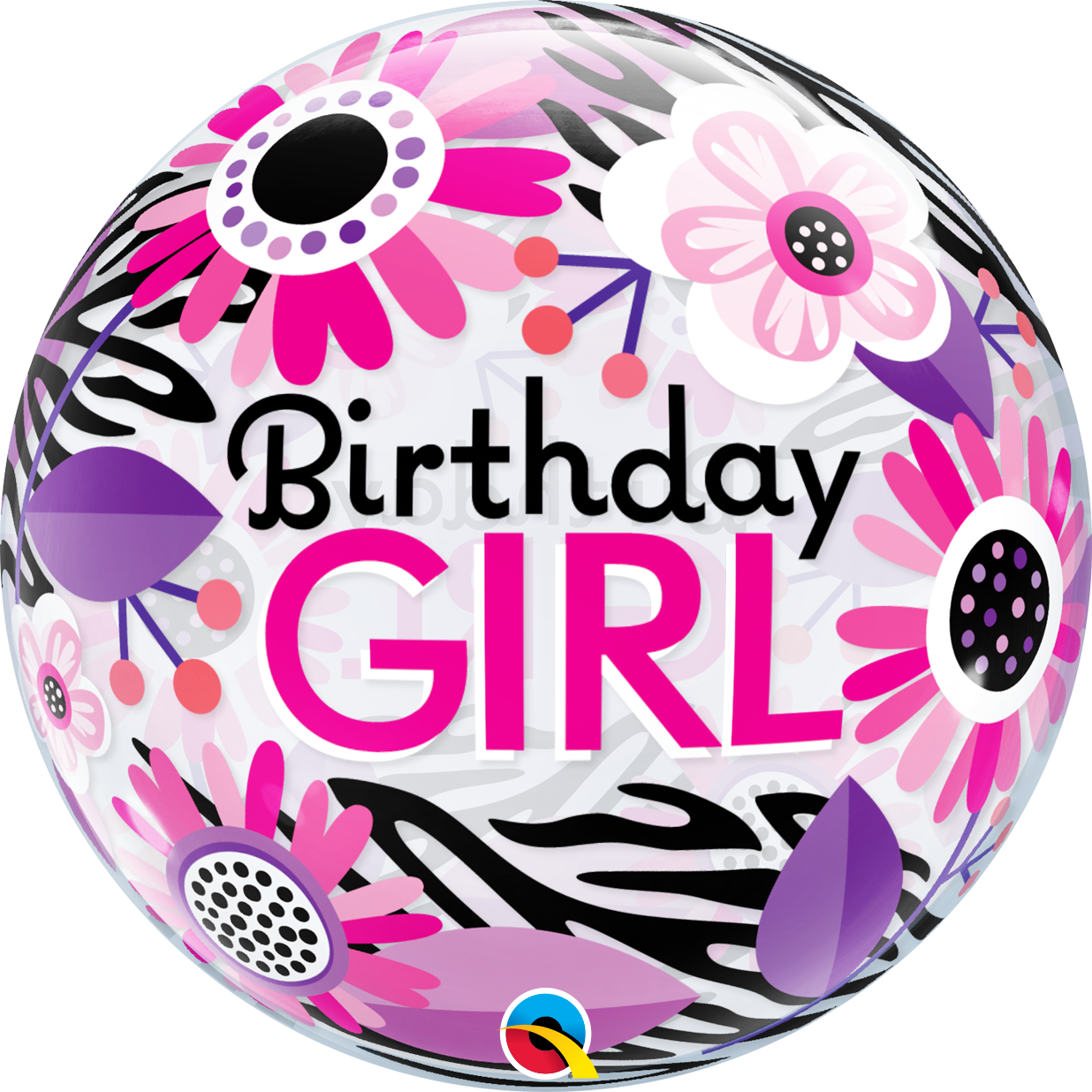 Birthday Girl Bubble Balloon - PartyFeverLtd