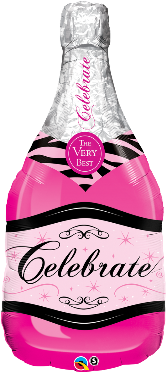 Pink Champagne Bottle Balloon