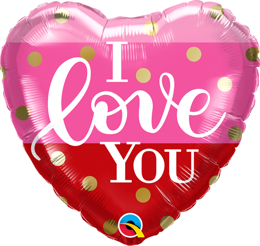 I Love You Dotty Heart Balloon