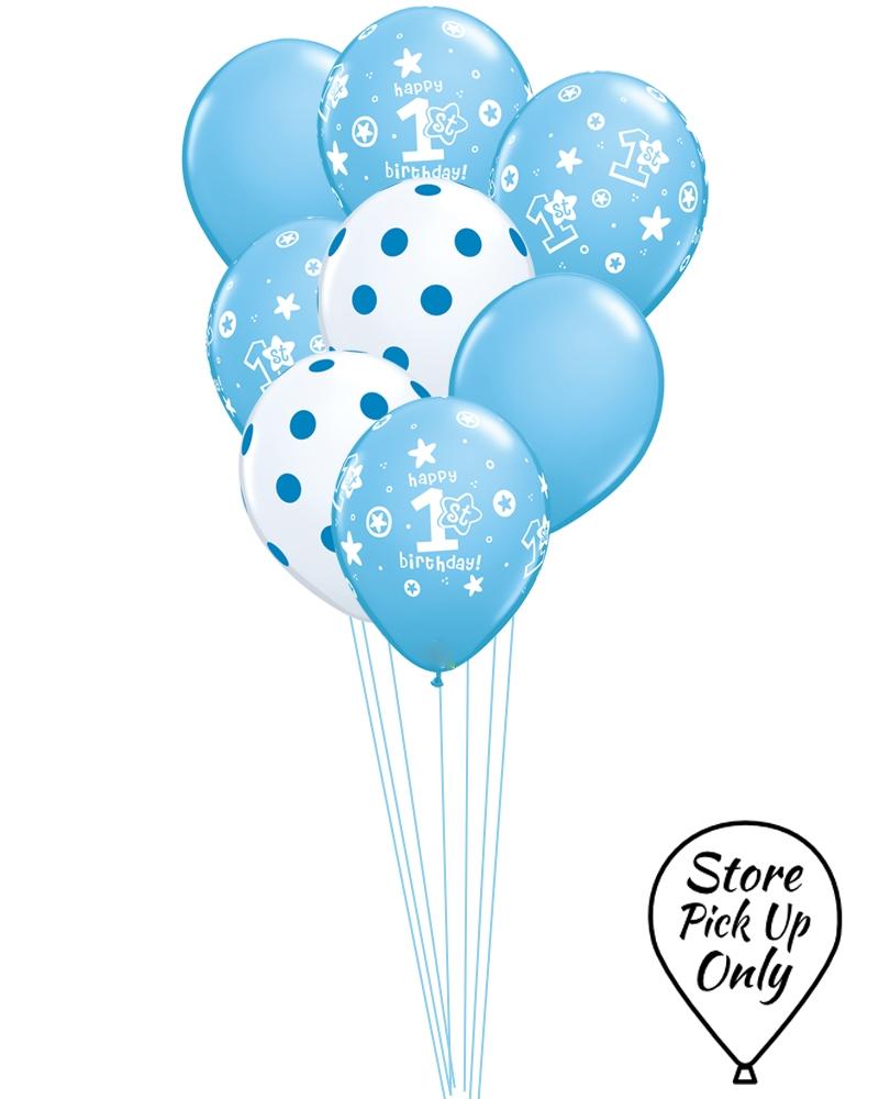 Boy's 1st Birthday Mix Balloons - PartyFeverLtd