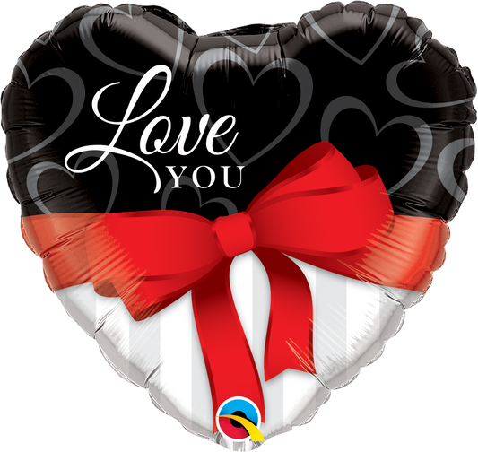 I Love You Bow Heart Balloon
