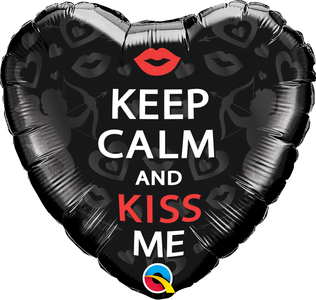 Keep Calm & Kiss Me Heart Balloon