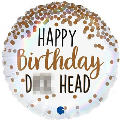 Happy Birthday D*** Head Balloon