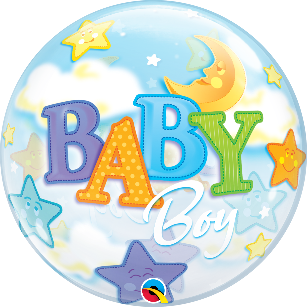 Baby Boy Pacifier Bubble Balloon - PartyFeverLtd