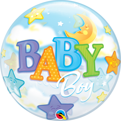 Baby Boy Pacifier Bubble Balloon - PartyFeverLtd