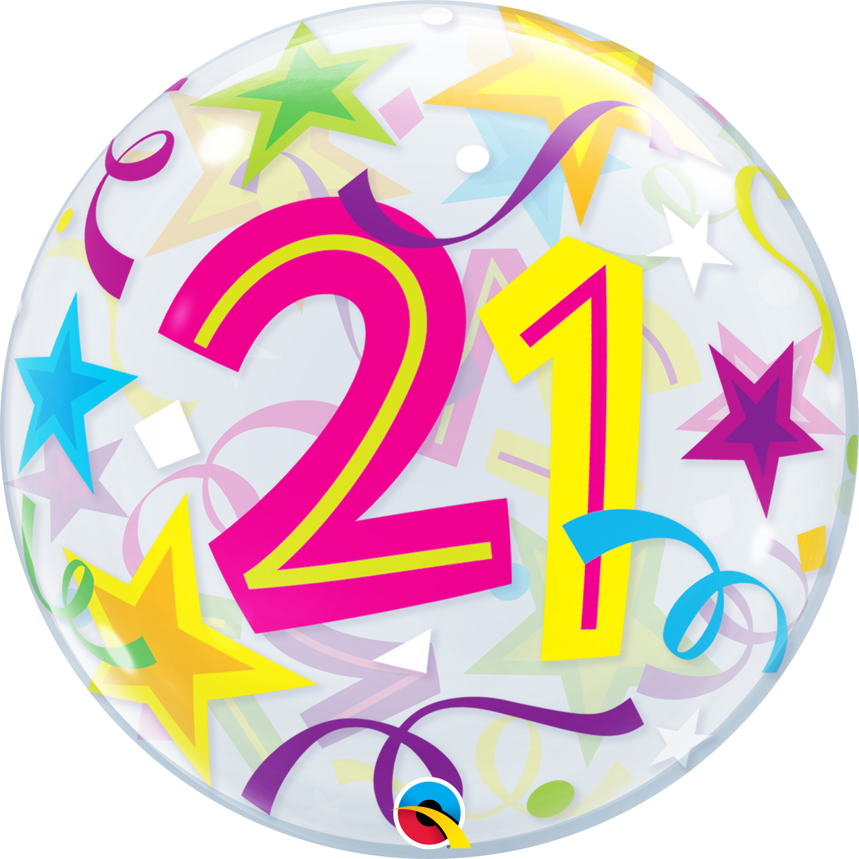 21st Birthday Bubble Balloon Bouquet - PartyFeverLtd