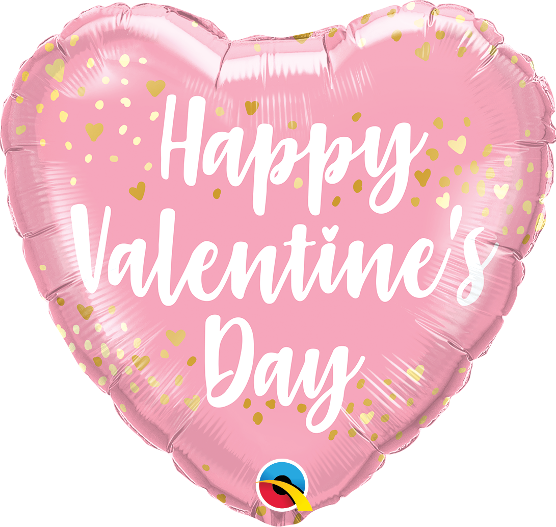 Pastel Pink Happy Valentine Balloon