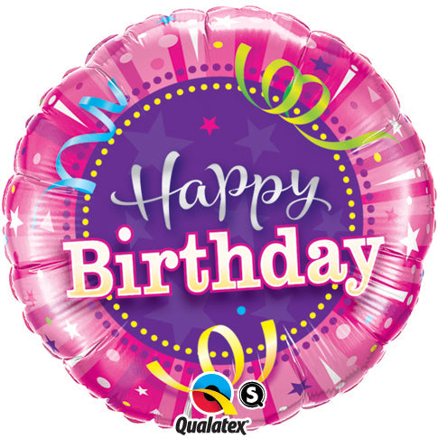 Hot Pink Birthday Balloon - PartyFeverLtd