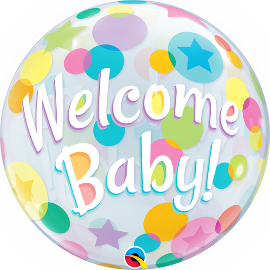 Welcome Baby Bubble Balloon - PartyFeverLtd