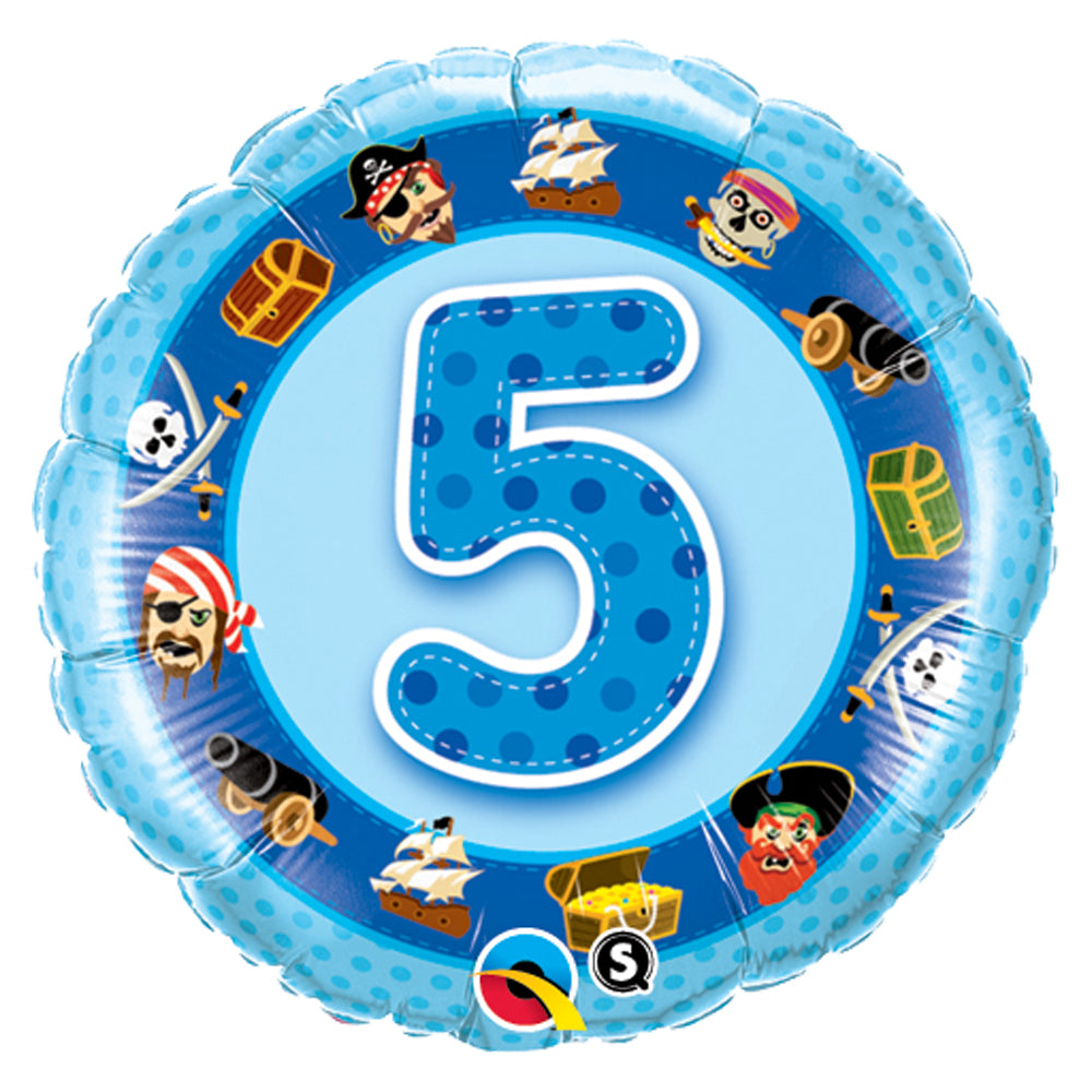 Blue 5th Birthday Balloon - PartyFeverLtd