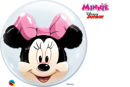 Minnie Mouse Double Bubble Balloon - PartyFeverLtd