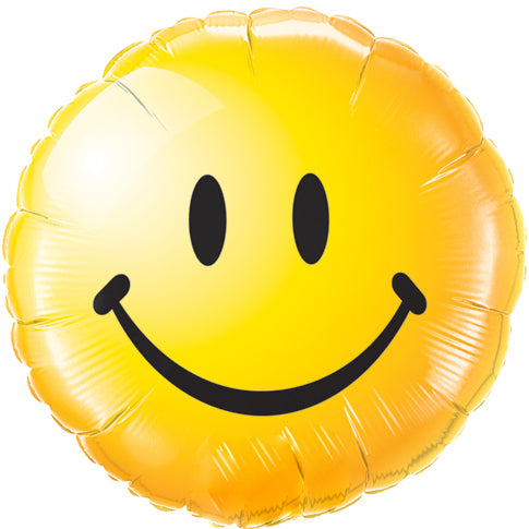 Yellow Smiley Face Balloon - PartyFeverLtd