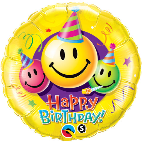 Smiley Faces Birthday Balloon