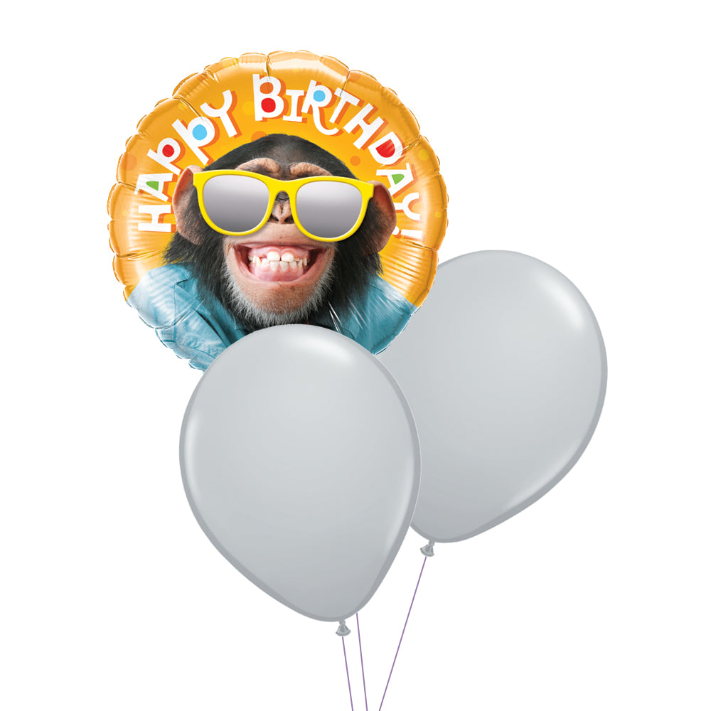 Smiling Chimp Birthday Balloon