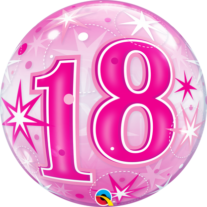 18th Birthday Bubble Balloon Bouquet - PartyFeverLtd