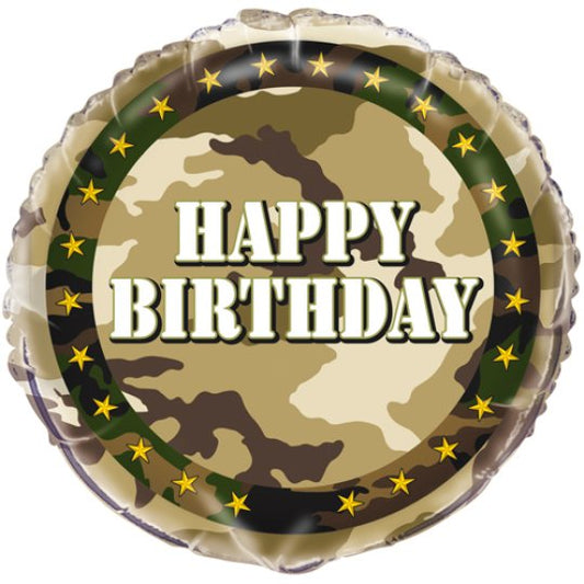 Camouflage Birthday Balloon