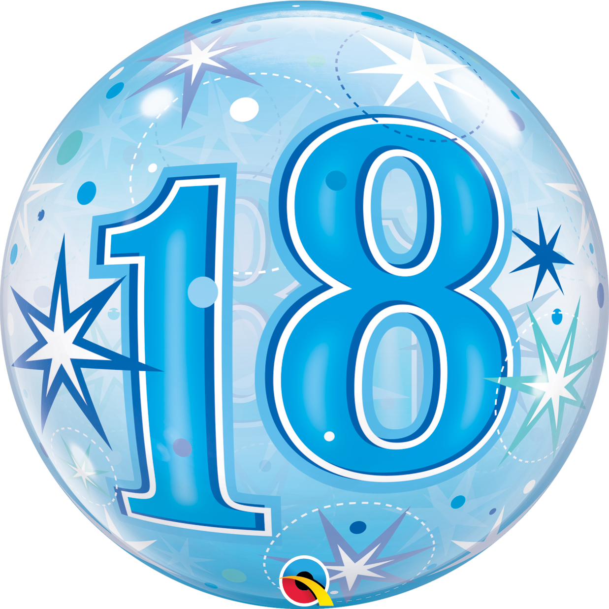 18th Birthday Bubble Balloon Bouquet - PartyFeverLtd