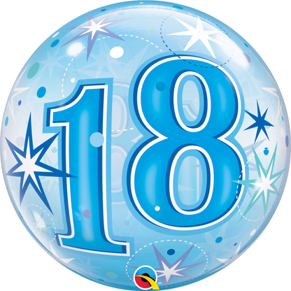 18th Birthday Bubble Balloon Bouquet - PartyFeverLtd