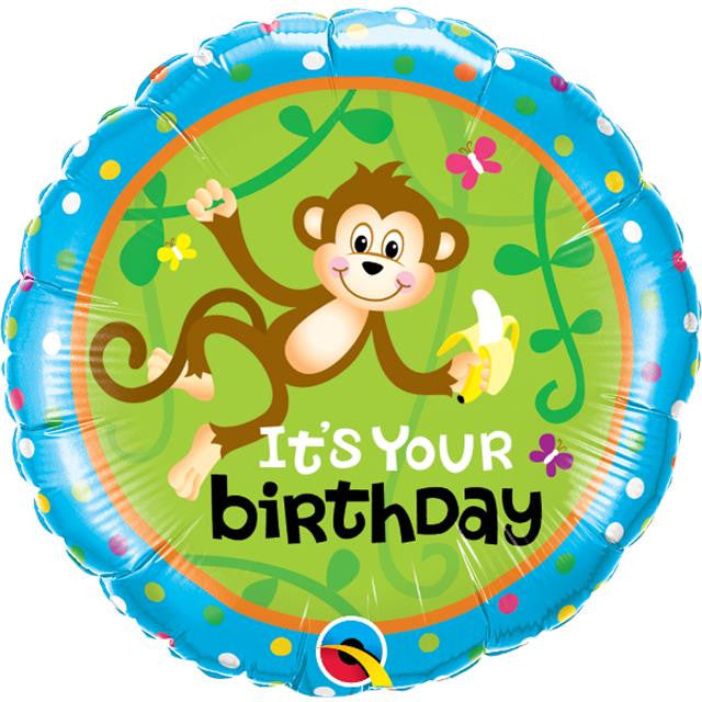 Monkeys Go Bananas Birthday Balloon