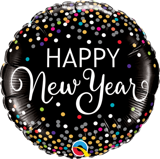 New Year Confetti Dots Balloon
