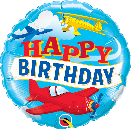 Birthday Airplanes Balloon - PartyFeverLtd