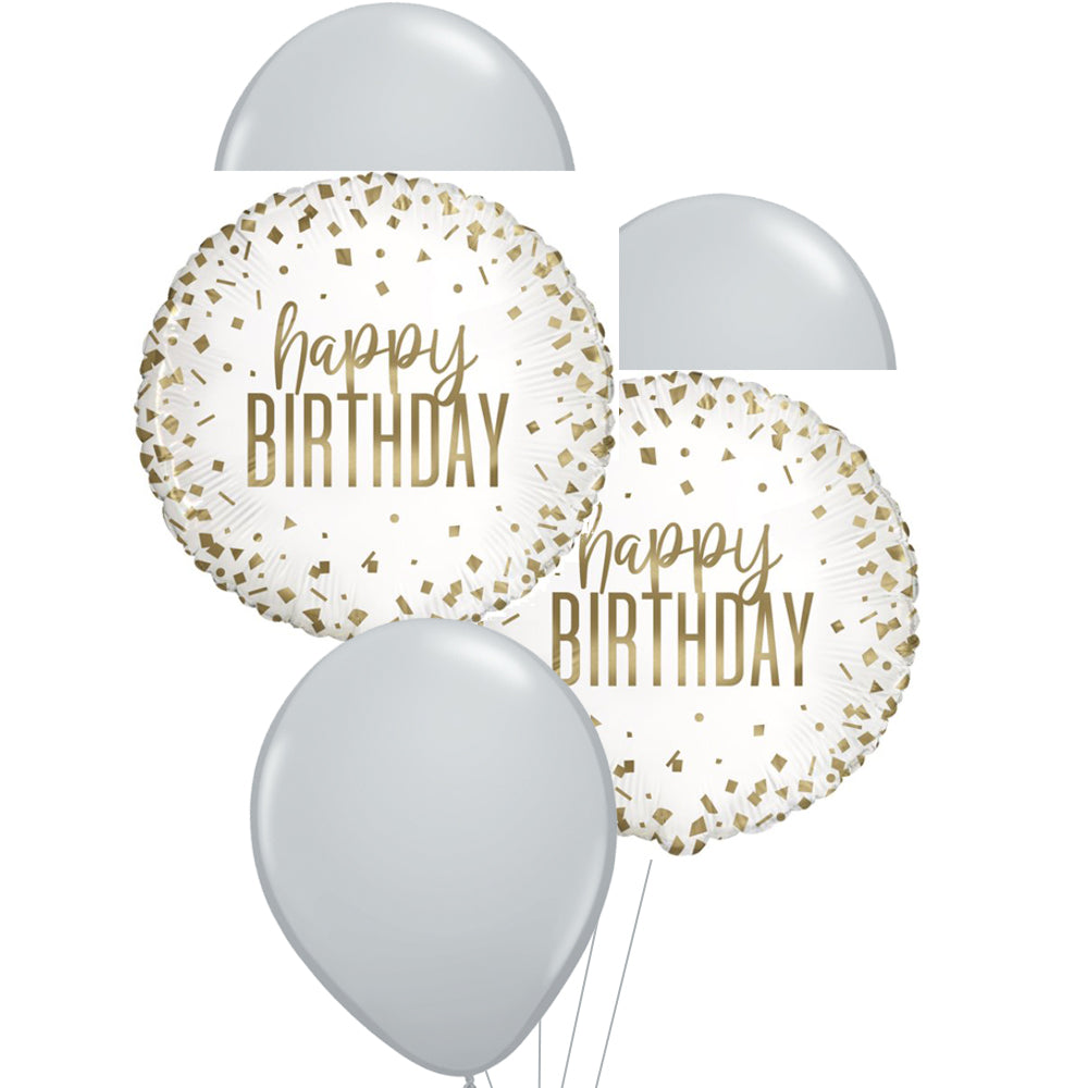 Confetti Gold Birthday Balloon