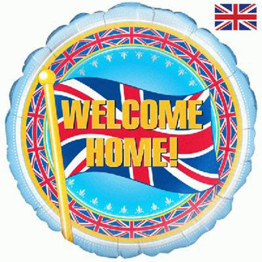 Welcome Home Union Jack Balloon