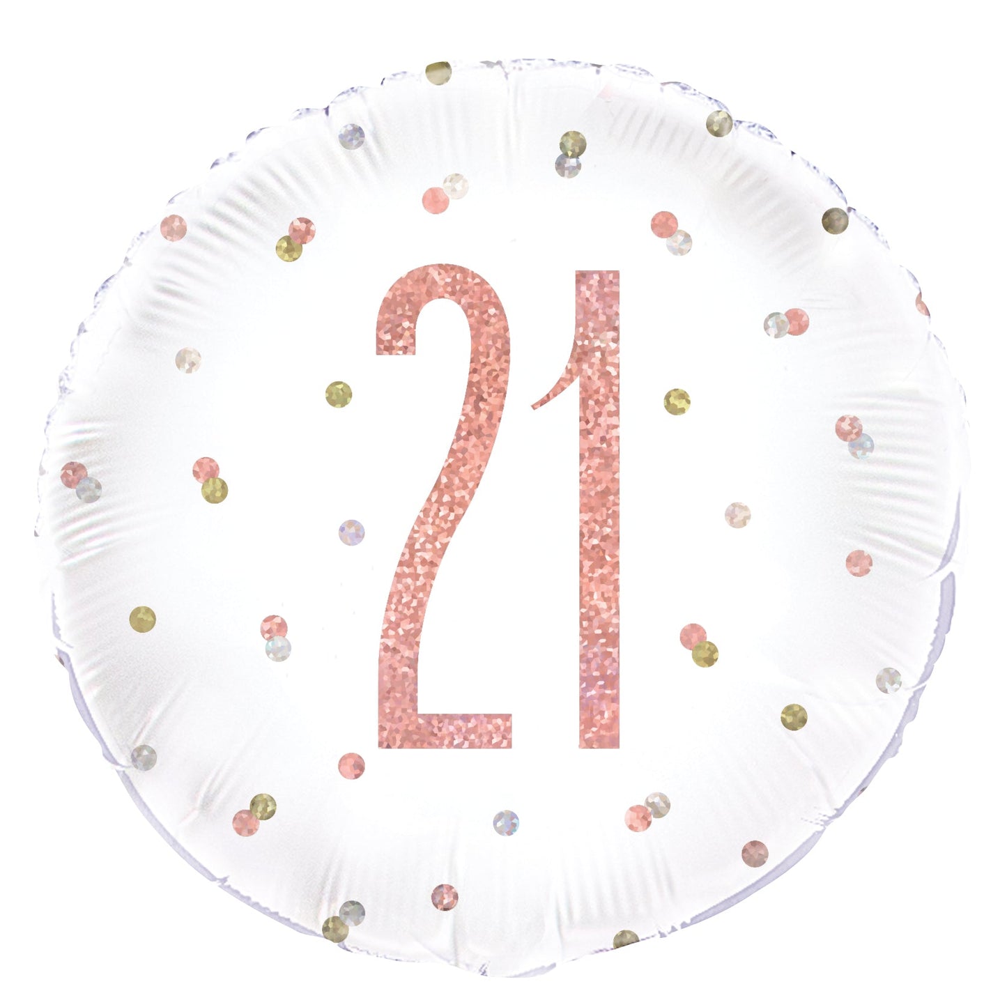 Glitz Rose Gold 21st Birthday Balloon