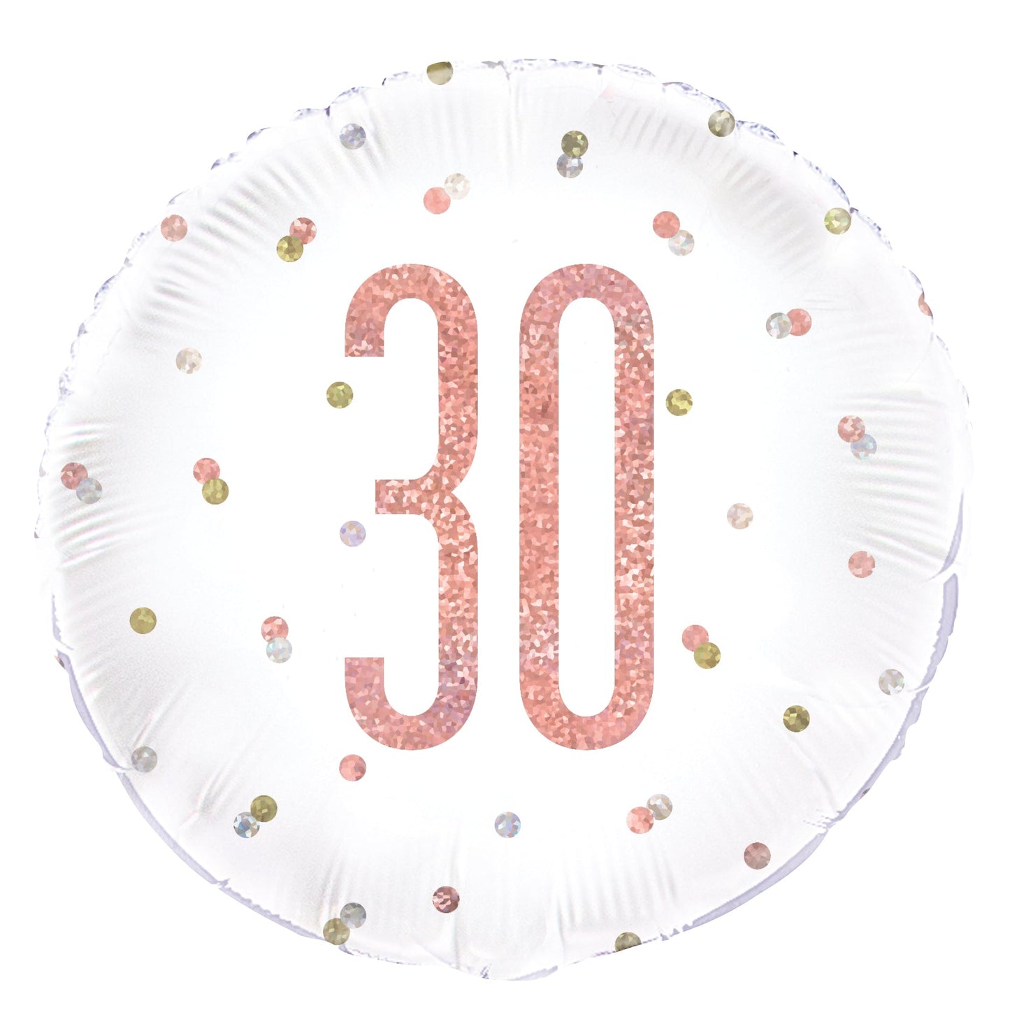 Glitz Rose Gold 30th Birthday Balloon