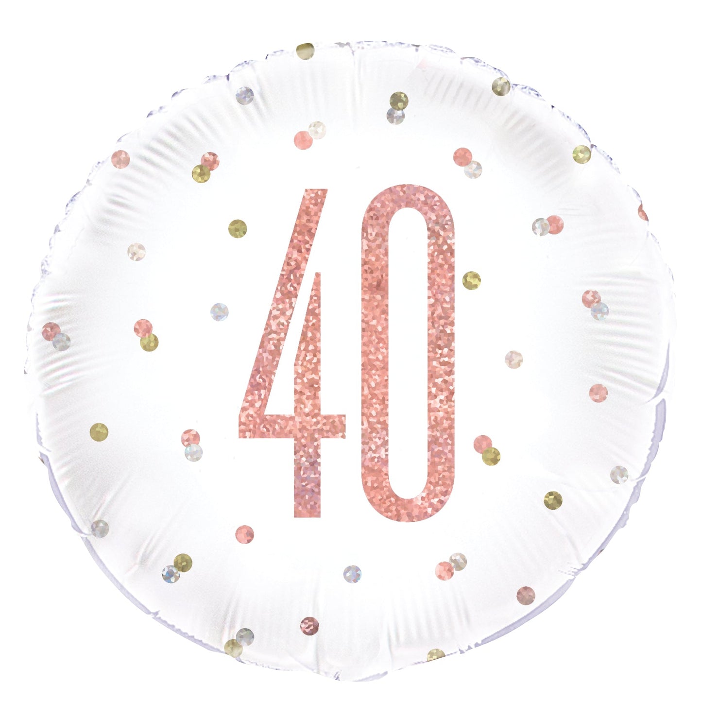 Glitz Rose Gold 40th Birthday Balloon