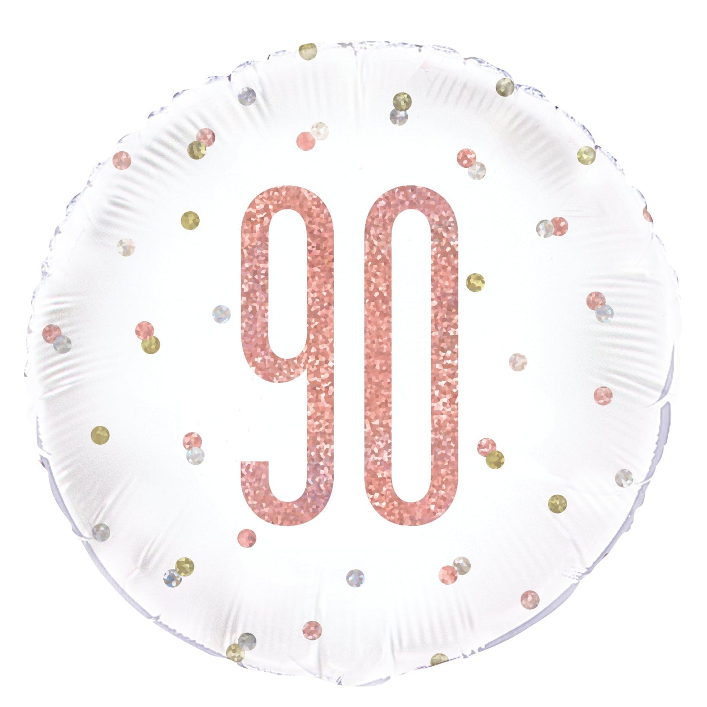 Glitz Rose Gold 90th Birthday Balloon