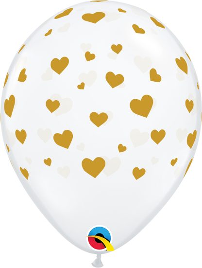 Random Gold Hearts-A-Round