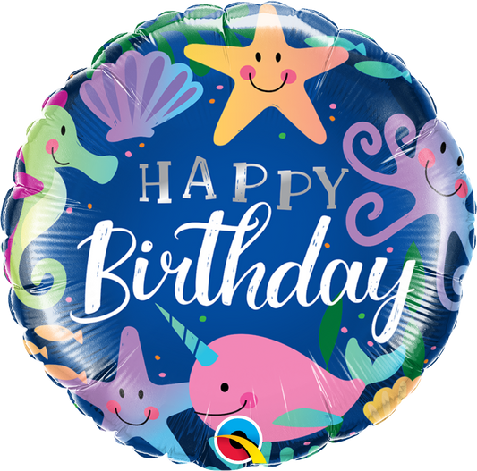 Fun Under The Sea Birthday Balloon - PartyFeverLtd