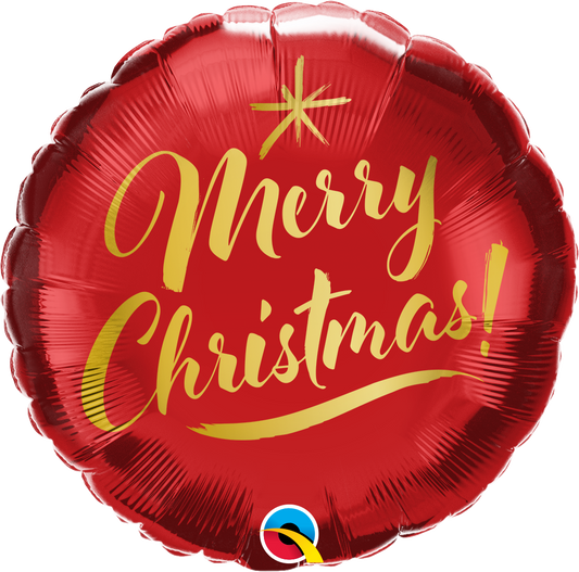 Mini Christmas Gold Script Balloon
