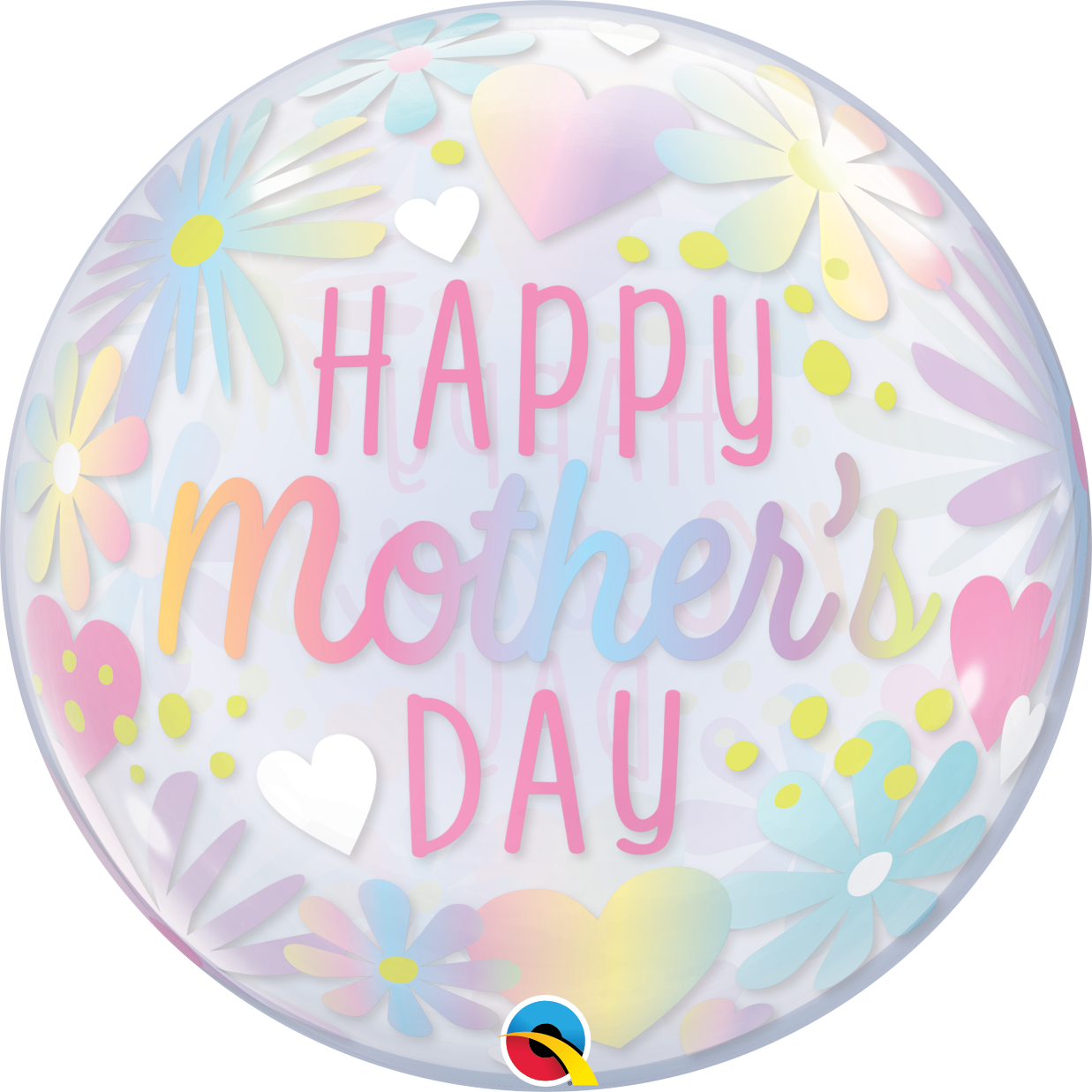 Mother's Day Floral Pastel Bubble Balloon